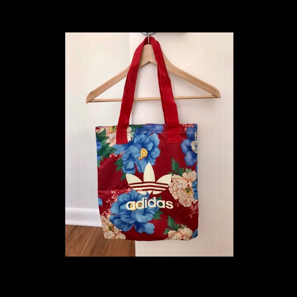 Adidas x Farm Rio Red Floral Chita Tote Bag